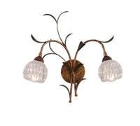 Kitchen Faucet Nordic Postmodern Antique Flower Glass Lampshade Wrought Iron Lamp Body Wall Light for Living Room