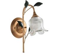 Kitchen Faucet Nordic Postmodern Sconces Glass Flower Wrought Iron Lamp Body Wall Light for Living Room Hallway Bedroom Bedside