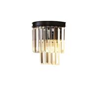 Kitchen Faucet Nordic Rectangular Prisms Multi-Layered Crystal Shade Light Fixtures Hardware Body Wall Lamp for Bedroom(25cm)