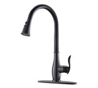 Kitchen Faucet Orb Brass Single Handle Kitchen Mixer Tap with Pull Down Sprayer 360° Swivel Commercial 1 Or 3 Hole Kitchen Sink Faucets with Deck Plate, 2 Spray Modes