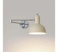 Kitchen Faucet Scandinavian Minimalist Style Metal Wall Lights Rocker Sconces Fixtures Bedside Lighting with Barn Lampshade for Living Room Bedroom Reading Light Swing Arm Adjustable Wall Lamp E27