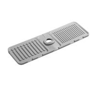 Kitchen Faucet Sink Splash Guard, 5 Degree Incline Sink Draining Pad, Handle Drip Catcher Tray Behind Faucet, Sink Splash Mat for Kitchen, Bathroom, Farmhouse, Water Spill Protection, Kitchen Water