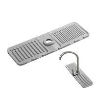 Kitchen Faucet Sink Splash Guard, 5 Degree Incline Sink Draining Pad, Handle Drip Catcher Tray Behind Faucet, Sink Splash Mat For Kitchen, Sink Splash Guard For Bathroom, Faucet Drip Catcher Tray