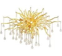 Kitchen Faucet Sparkling Crystal Gold Metal Wall Lamp Compatible with Living Room Interior Decoration, and Beautiful
