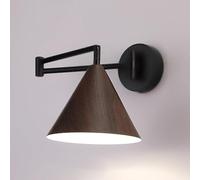 Kitchen Faucet Swing Arm Wall 180° Adjustable Cone Shaped Metal Lampshade Wall Lamp E27 Vanity Wall Light Fixture Retro Wall Lamp for Bedroom Bedside Study Stairs Hallway Kitchen Wall Mounted Lamp(W