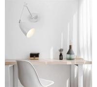 Kitchen Faucet Swing Arm Wall Lamp Adjustable Wall Metal Wall Lights Farmhouse Vanity Light for Study Living Room Wall Lantern(Black)(White)