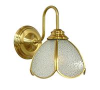 Kitchen Faucet Vintage Bathroom Glass Sconces French Retro Bedroom Bedside Lights Indoor Home Gold Wall Lamp Fixture for Hallway(Frosted Transparent)