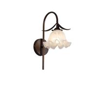 Kitchen Faucet Vintage French Country Iron Flower Glass Shade Light Fixtures Gooseneck Curved Rod Wall Lamp for Bedroom Living Room