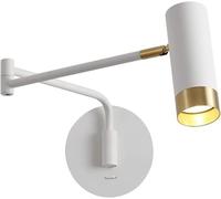 Kitchen Faucet Wall Lamp Swing Arm Reading Spotlight Fixture Bedside Wall Mount Light Adjustable/Rotatable Wall Light Wall Lamps Compatible with Bedroom, Living Room, Office and GU10 (Color : L