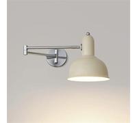 Kitchen Faucet Wall Light Arm Metal Wall Light with Wood Grain Finish Metal Shade Adjustable Swing Wall Lamp Antique Chrome Finished Bedroom Reading Lights Industrial Lighting Fixtures