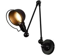 Kitchen Faucet Wall Light Wall Lamp E27 Wall Light Retro Country Set Black Vintage Plug in Adjustable Swing Arm with UK Plug and On/Off Industrial Antique for Loft Restaurant Study Office