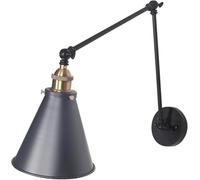 Kitchen Faucet Wall Light Wall Lamp Retro Industrial Wall Adjustable Swing Arm Wall Lighting Fixture Long Pole Double Section Steering Wall Light E27 Socket Indoor Wall Mounted Lamp(Dolphin W