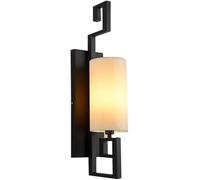 Kitchen Faucet Wall Mounted Light Retro Black Candlestick Wall Lamp Fabric Shade Antique Restaurant Decoration Wall Light Sconces for Aisle Living Room Bedroom Study E27 Reading Light