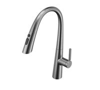 Kitchen Faucet with Pull Down Sprayer Swivel 3 Mode Hot and Cold Water Single Hole Brass Kitchen Sink Faucet-White