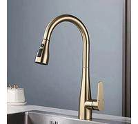 Kitchen Faucet with Pull Down Sprayer Swivel Stainless Steel Hot and Cold Water Multifunction Pull Down Kitchen Faucet-Drawing