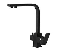 Kitchen Faucets 3 Way Black Faucet Hot and Cold Water Direct Drinking Swivel Water Purifier Faucet