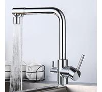 Kitchen Faucets 3 Way Brass Hot and Cold Water Pure Water Swivel-Water Purifier Faucet-Chrome