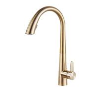 Kitchen Faucets with Pull Down Spray 360° Swivel Brass Single Hole Stainless Steel Kitchen Faucet Pull Down-Black