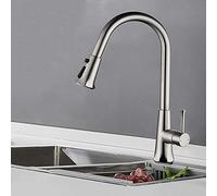 Kitchen faucets with Pull Down Sprayer, 2 Modes Swivel Nozzle, for Kitchen Sink Single Handle, Faucet Pull out,-Brushed NickelG