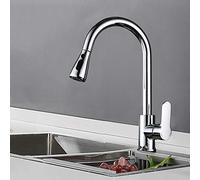 Kitchen faucets with Pull Down Sprayer, 2 Modes Swivel Nozzle, for Kitchen Sink Single Handle, Faucet Pull out,-chromeE