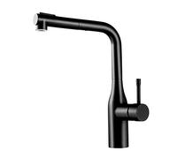 Kitchen faucets with Pull Down Sprayer, All Copper, 2, Telescopic rotatable Hot and Cold Single Handle, Kitchen Sink, Faucet-Black