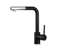 Kitchen faucets with Pull Down Sprayer, Copper Hot and Cold Rotating Single Handle, 2, Kitchen Sink, Faucet-Black