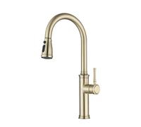 Kitchen Faucets with Pull Down Sprayer Dual Mode Stainless Steel 360° Swivel Hot and Cold Water Kitchen Sink Faucet-Brushed