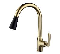 Kitchen faucets with Pull Down Sprayer, Faucet Pull out Single Handle for Kitchen Sink, Brass Pull out,-Chrome
