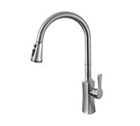 Kitchen faucets with Pull Down Sprayer, for Kitchen Sink Brass Faucet Pull out,-Brushed Nickel