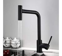 Kitchen faucets with Pull Down Sprayer, Hot and Cold Single Handle Telescopic, Pull-out, 2, Kitchen Sink, Faucet-A Black Copper