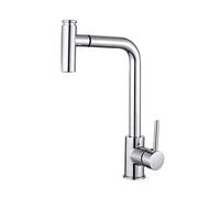 Kitchen faucets with Pull Down Sprayer, Hot and Cold Single Handle Telescopic, Pull-out, 2, Kitchen Sink, Faucet-A Chrome-Plated Copper