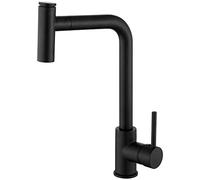 Kitchen faucets with Pull Down Sprayer, Hot and Cold Single Handle Telescopic, Pull-out, 2, Kitchen Sink, Faucet-A Brushed 304 Stainless Steel
