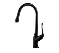 Kitchen Faucets with Pull Down Sprayer,Kitchen Faucet Hot and Cold Faucets for Kitchen Sinks Telescopic Kitchen Sink Faucet-Black