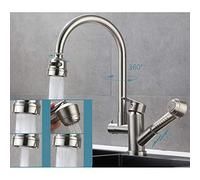 Kitchen Faucets with Pull Down Sprayer Retractable Rotatable Brushed Kitchen Faucet Pool Vegetable Basin Hot and Cold Pull-out Spray Gun Faucet-A