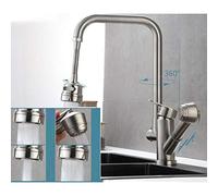 Kitchen Faucets with Pull Down Sprayer Retractable Rotatable Brushed Kitchen Faucet Pool Vegetable Basin Hot and Cold Pull-out Spray Gun Faucet-A