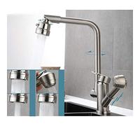 Kitchen Faucets with Pull Down Sprayer Retractable Rotatable Brushed Kitchen Faucet Pool Vegetable Basin Hot and Cold Pull-out Spray Gun Faucet-A