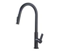 Kitchen faucets with Pull Down Sprayer, with Shower, Pull out, Hot and Cold Rotating Flexible, Copper, Kitchen Sink, Faucet-Black