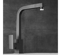 Kitchen Faucets with Pull out Spray Black 360° Rotation Hot Water and Cold Water Brass Telescopic Faucet-B