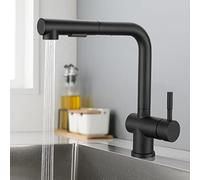 Kitchen Faucets with Pull out Spray, Kitchen Mixer Faucet Stainless Steel Swivel Hot and Cold Water Dual Mode Multifunction Pull out Kitchen Sink Faucet-White
