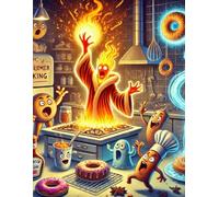 Kitchen Fire Wizard Notebook: A Hilarious Cartoon Journal of Magic, Chaos, Donuts & Disaster