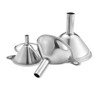 Kitchen Funnel - Cooking Funnel Set of 3 - Kitchen Gadgets Stainless Steel Funnels for Transfferring Liquid, Oil, Beeer, Dry, and Powders