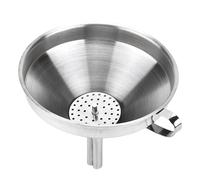 Kitchen Funnel, Strainer Funnels, Multiple Options Stainless Steel Spout with Fine Mesh Screen, Funneling Cooking for Baking, Liquids, Food Prep, Canning, Pouring, Home, Color Silver