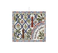 Kitchen Gather - Tapetes de secado de platos para mostrador, tapete escurridor absorbente floral vintage, almohadilla de secado de microfibra rústica mediterránea para protector de barra de café, 16 x