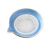 Kitchen Grating Plate - Ceramic Handmade Tool, Ginger Garlic Grinder Plate for Home, Kitchen Prep Gear, Meal Prep Tool with Textured Base Design, Grinding Device for Root Shredding