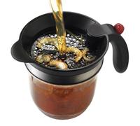 Kitchen Gravy Separator - 1L Grease Strainer, Fat Collecting Tool, Bottom Release Mechanism, Durable Material, Soup Meat Oil Frying BBQ, Cooking Efficiency Enhancer for Home Chef