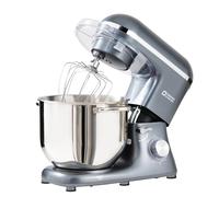 Kitchen in the box Batidora Amasadora, Amasadora de Pan de 1400 W, Robot de Cocina Con Batidor, Gancho Amasador, Batidora Mezcladora (Gris, 7,5 L)