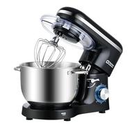 Kitchen in the box Batidora Amasadora, Amasadora de Pan de 1400 W, Robot de Cocina Con Batidor, Gancho Amasador, Batidora Mezcladora (Negro, 6,2 L)