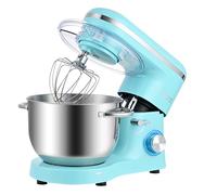 Kitchen in the box Batidora Amasadora Profesional, 6,2 L Amasadora de Pan de 1400 W, Robot de Cocina Con Batidor, Gancho Amasador, Batidora Mezcladora (Azul)