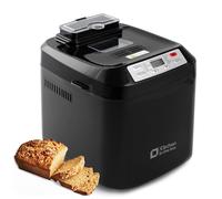 Kitchen in the box - Máquina para hacer pan, programas 12 en 1, ajuste sin gluten, dispensador automático de frutos secos y sartén antiadherente extraíble, 2 tamaños de pan (2 libras), temporizador de