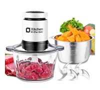 Kitchen in the box Picadora Eléctrica 2 Cuencos 2L Vidrio Inox.